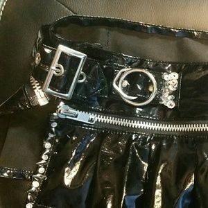 Spiked Pvc mini skirt